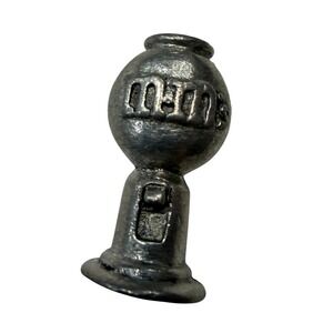 M&M's Gumball Machine Metal Charm Pewter Tone Miniature Candy Collectible